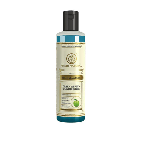 KHADI NATURAL Green Apple + Conditioner Hair Cleanser - 210 ml